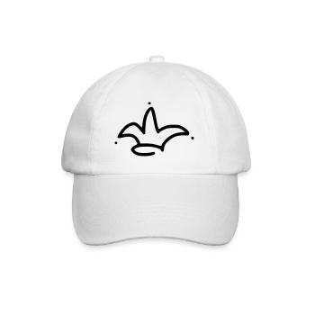 Emoji crown crowns sketch black - Baseball Cap - white/white - Front
