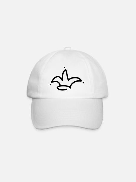 émoji couronne couronne croquis noir - Casquette classique - blanc/blanc