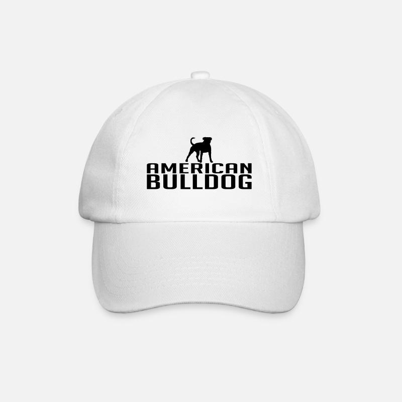 AMERICAN BULLDOG Hunderasse Hunde Wilsigns - Baseballkappe - Weiß/Weiß