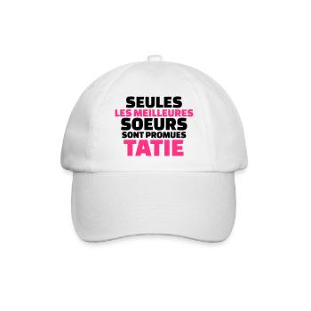 seules les meilleures soeurs sont promues tatie - Casquette classique - blanc/blanc - Devant
