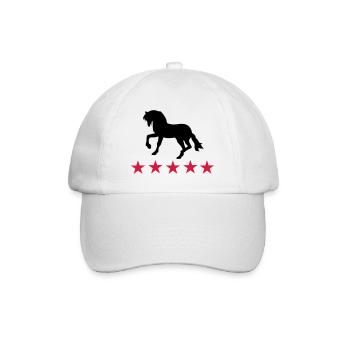 horse - Baseball Cap - white/white - Front
