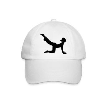 yoga_woman_silhouette_7 - Casquette classique - blanc/blanc - Devant