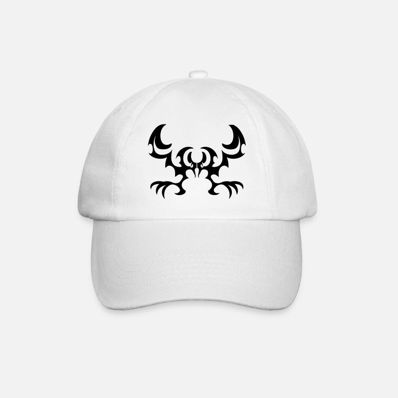 Fledermaus - Baseballkappe - Weiß/Weiß