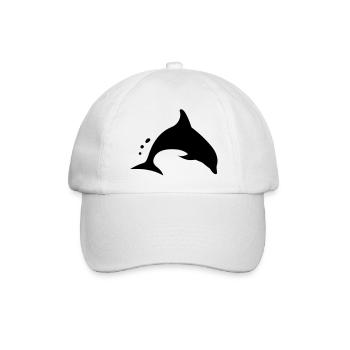 dolfijn dolphin - Baseballkappe - Weiß/Weiß - Vorne