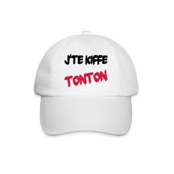 J'te kiffe tonton - Casquette classique - blanc/blanc - Devant