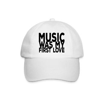 music was my first love ii - Baseball Cap - white/white - Front