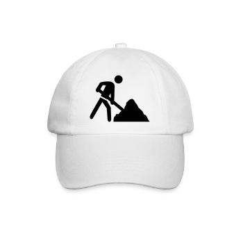 baustelle icon - Baseballkappe - Weiß/Weiß - Vorne