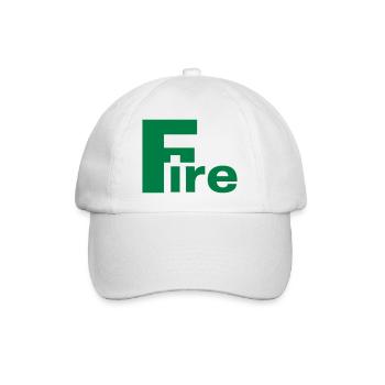 Fire voll - Baseballkappe - Weiß/Weiß - Vorne