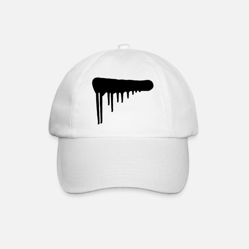 Drops and spray paint | Urban Art | Graffiti - Baseball Cap - white/white