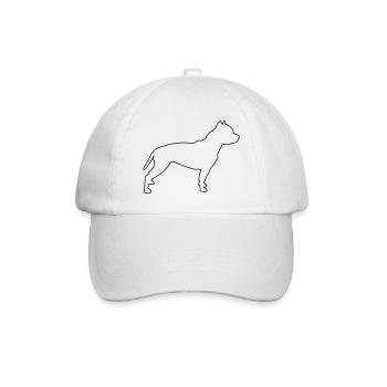 Pitbull Contours 1 - Baseball Cap - white/white - Front