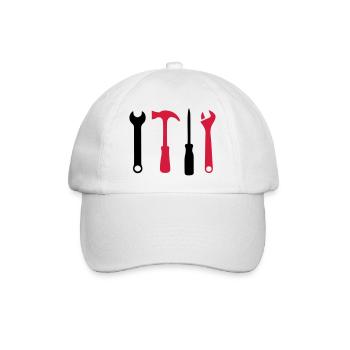 werkzeug symbole - Baseballkappe - Weiß/Weiß - Vorne