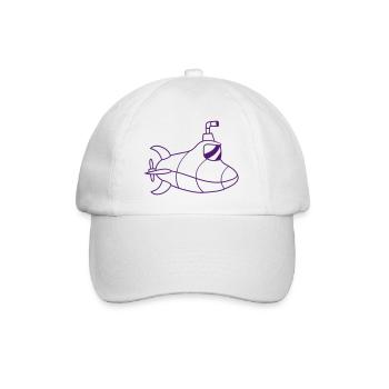 U-Boot Unterseeboot Tauchgang Tauchboot Kapitän - Baseballkappe - Weiß/Weiß - Vorne