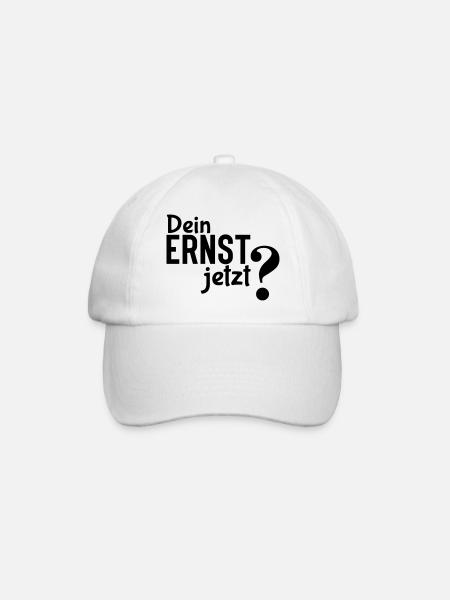 Dein Ernst? - Einfaches, aber effektives Statement - Baseballkappe - Weiß/Weiß