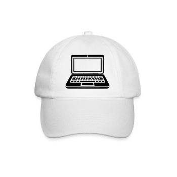 ordinateur portable - Casquette classique - blanc/blanc - Devant