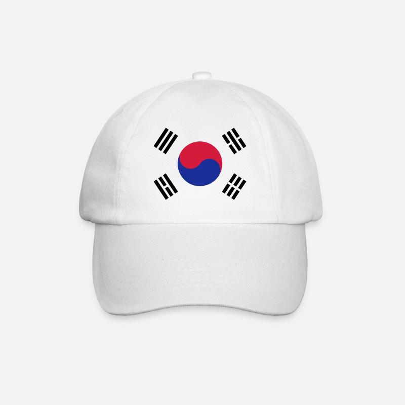 Drapeau de la Corée - Casquette classique - blanc/blanc