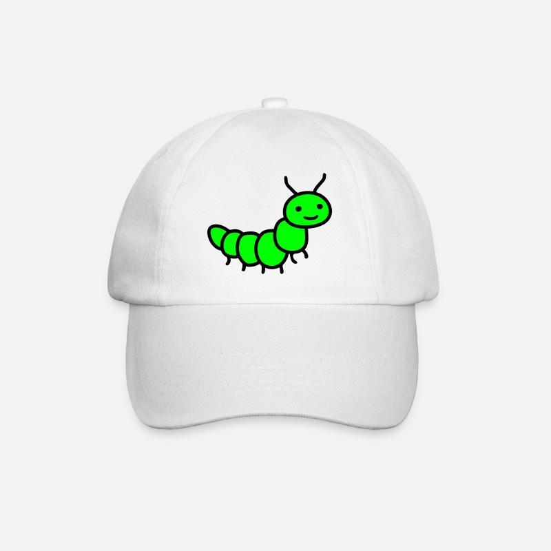 caterpillar - Baseball Cap - white/white