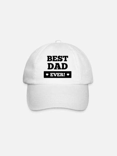 Best dad ever - Lippalakki - valkoinen/valkoinen
