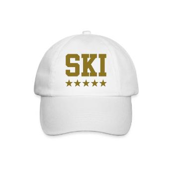 ski - Baseballkappe - Weiß/Weiß - Vorne