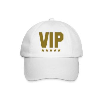 vip 5 star - Baseball Cap - white/white - Front