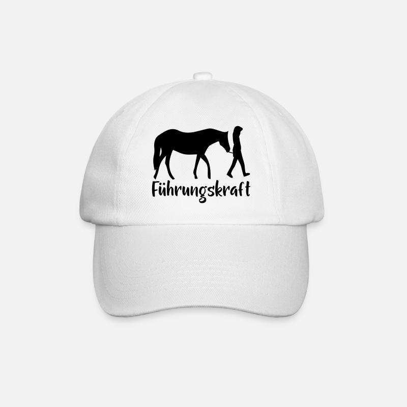 Pferd - Baseballkappe - Weiß/Weiß