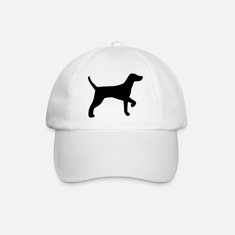 Jagdhund - Baseballkappe - Weiß/Weiß