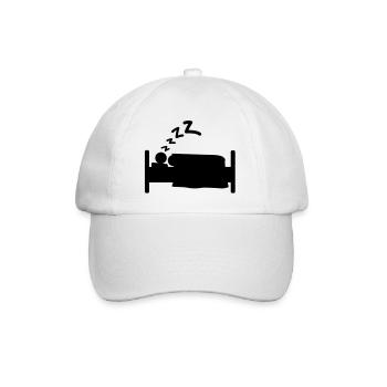 sleep___f1 - Baseball Cap - white/white - Front