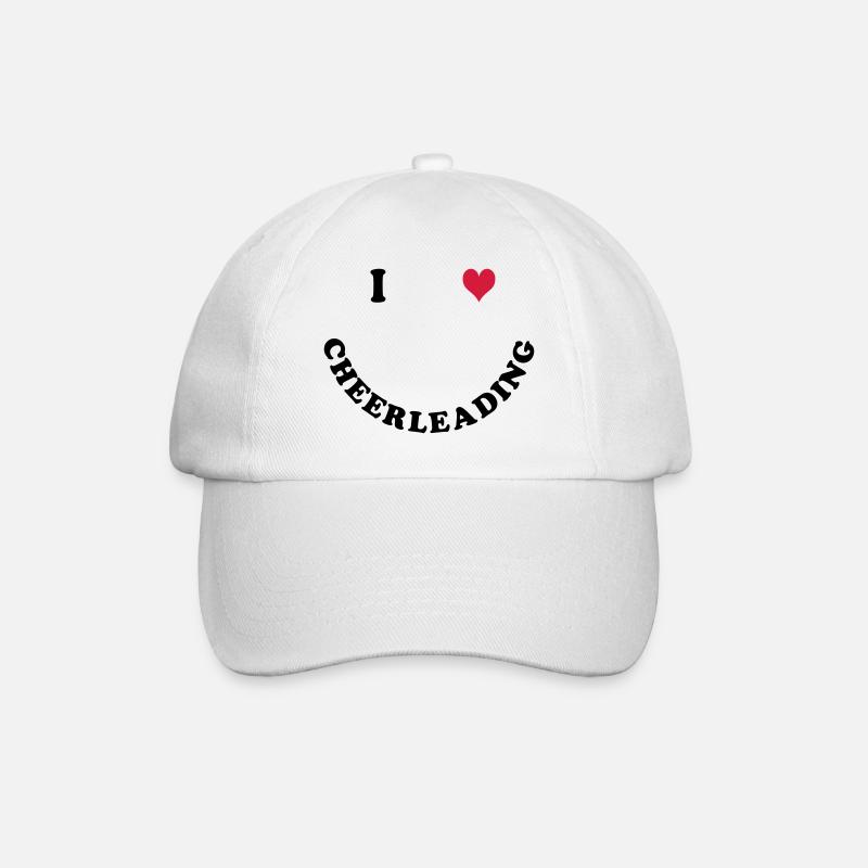 I love Cheerleading - Baseballkappe - Weiß/Weiß