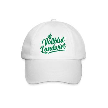 vollblut landwirt design - Baseballkappe - Weiß/Weiß - Vorne