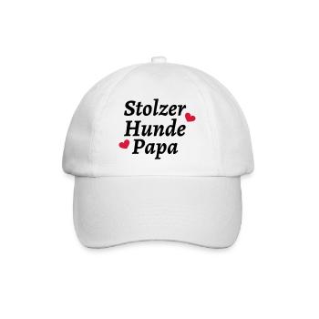 Stolzer Hunde Papa - Baseballkappe - Weiß/Weiß - Vorne