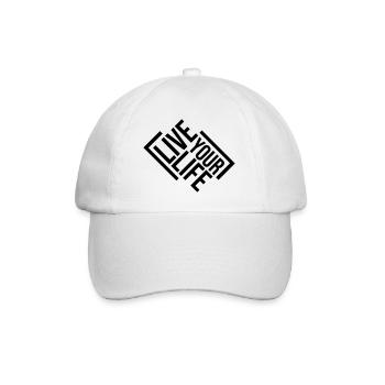 Live Your Life - Baseball Cap - white/white - Front