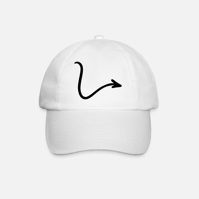 Flèche dessin croquis noir - Casquette classique - blanc/blanc