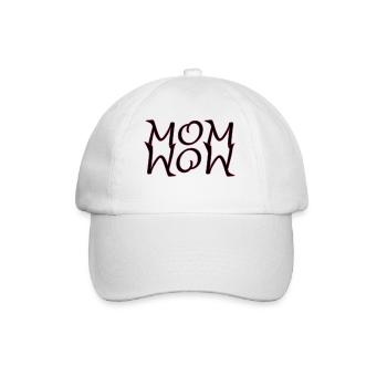 Super Mom SVG Graphic for Mother's Day - Baseball Cap - white/white - Front