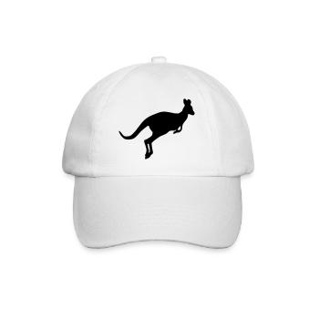 kangaroo 01 - Baseballkappe - Weiß/Weiß - Vorne