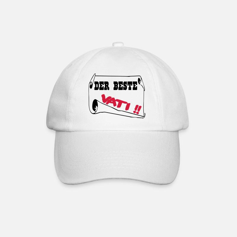 Der beste vati - Baseballkappe - Weiß/Weiß