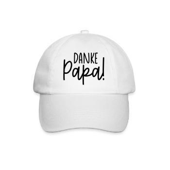 Papa Papi Vater Tochter Sohn Vatertag Männer Shirt - Baseballkappe - Weiß/Weiß - Vorne