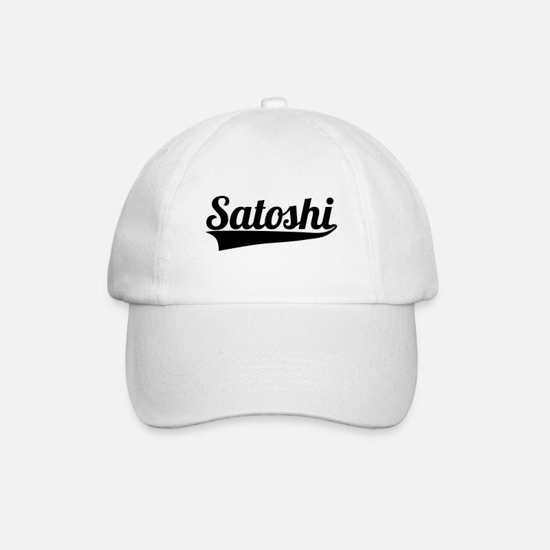 Satoshi Nakamoto - Baseballkappe - Weiß/Weiß