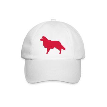 Australian Shepherd mit Rute - Baseball Cap - white/white - Front