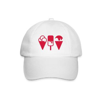 Eiscreme - Baseball Cap - white/white - Front
