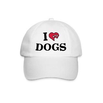 hundeherz_a_2c - Baseballkappe - Weiß/Weiß - Vorne