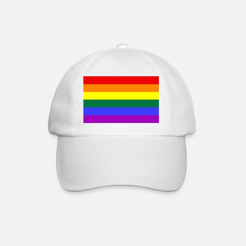 Gay Pride - Baseballkappe - Weiß/Weiß