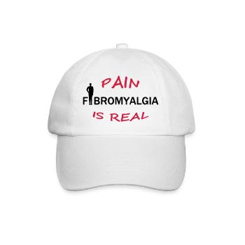 Fibromyalgia - Pain is real Geschenk - Casquette classique - blanc/blanc - Devant