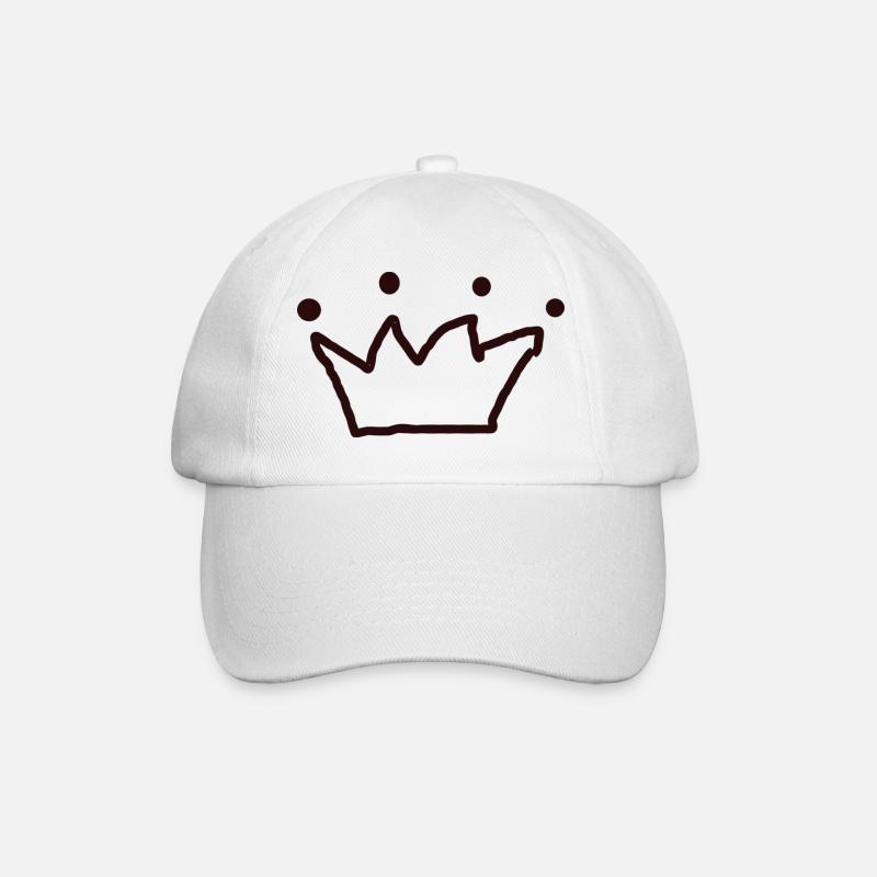 Krone - Baseballkappe - Weiß/Weiß