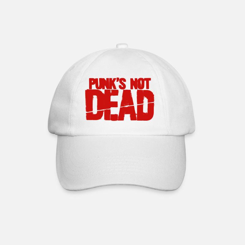Punks Not Dead Gamer - Baseballkappe - Weiß/Weiß