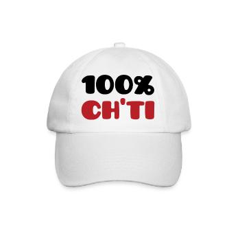 100% Ch'ti - Casquette classique - blanc/blanc - Devant