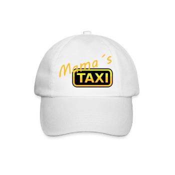 Humorvolles Mamas Taxi Schild - Baseballkappe - Weiß/Weiß - Vorne