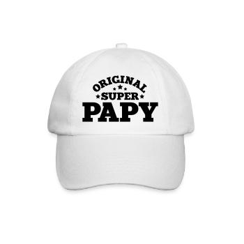 original super papy - Casquette classique - blanc/blanc - Devant