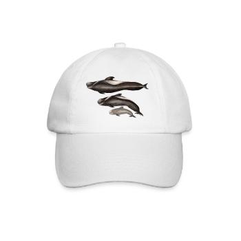 Pilot whale - tropical pilot whale - Globicéphale - Baseball Cap - white/white - Front