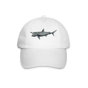 Pilgrim shark - Basking shark - Requin pelerin - Baseball Cap - white/white - Front