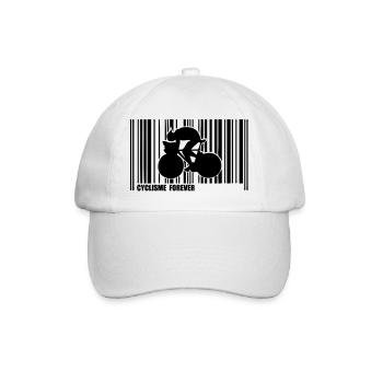 Barcode Radfahren - Baseballkappe - Weiß/Weiß - Vorne