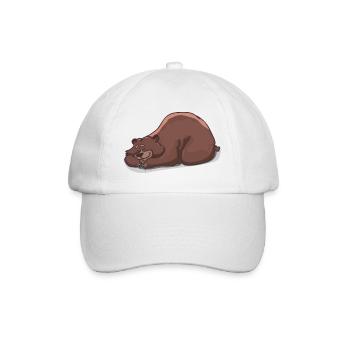 Bär müde - Baseballkappe - Weiß/Weiß - Vorne